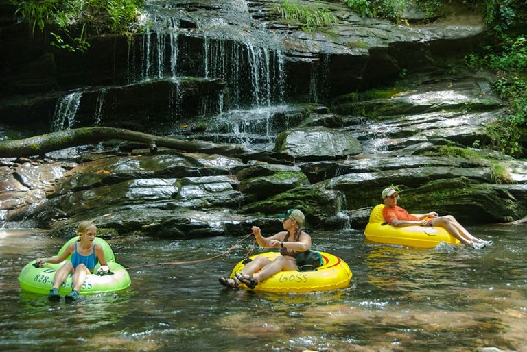 Creek Tubing & Swimming Holes - Deep Creek Near Bryson City